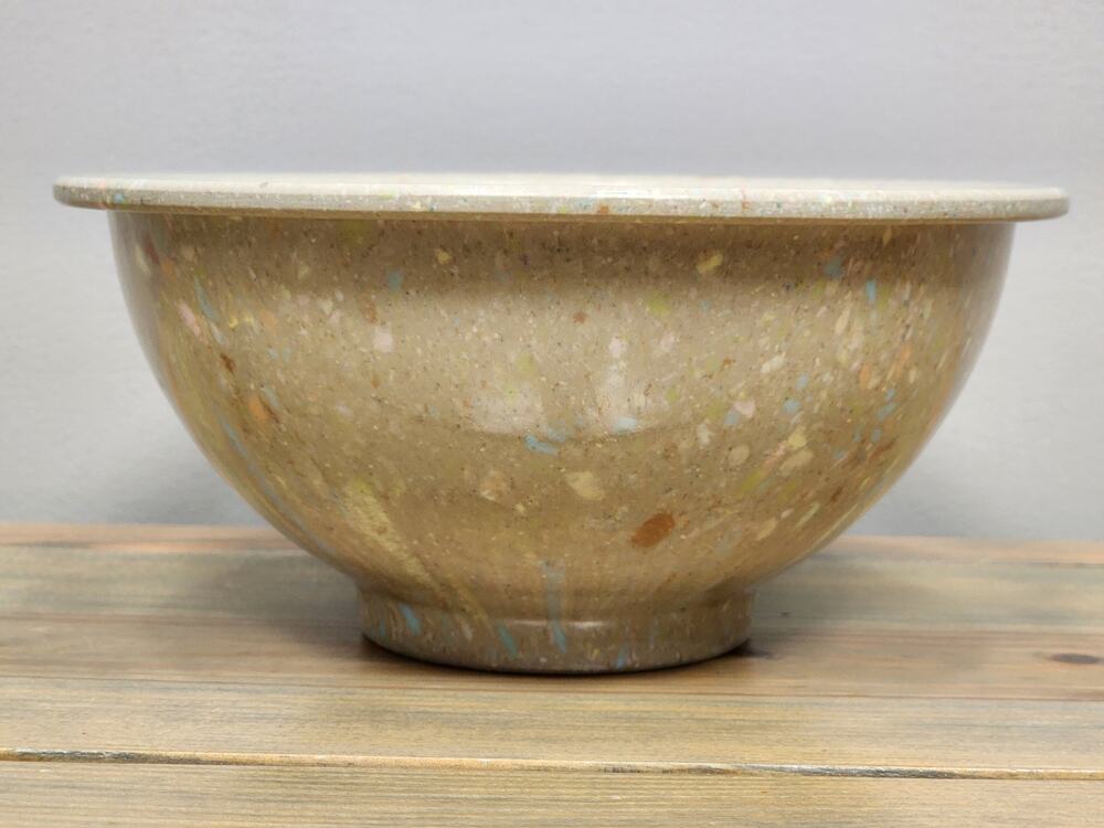 Vintage Texas Ware Beige Confetti Spatter Melamine Melmac Mixing Bowl MCM 8 Inch
